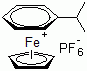 structure of CAS# 32760-80-8, (5-Cyclopentadienyl)(6-isopropylbenzene)iron hexafluorophosphate