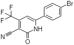 3-Cyano-4-trifluoromethyl-6-(4'-bromophenyl)pyridine-2-one molecular structure (CAS 32801-22-2)