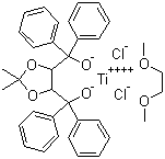 structure of CAS# 328123-04-2, (4R,5R)-(-)-2,2-二甲基-alpha,alpha,alpha',alpha'-四苯基-1,3-二氧戊环-4,5-二甲醇并[1,2-双(二甲氧基)乙烷]二氯化钛(IV)