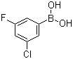 structure of CAS# 328956-61-2, 3-氯-5-氟苯硼酸