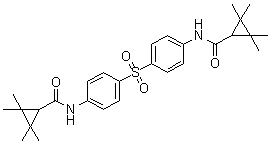 structure of CAS# 329059-55-4, N,N'-(Sulfonyldi-4,1-phenylene)bis[2,2,3,3-tetramethylcyclopropanecarboxamide