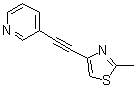 CAS 登录号：329205-68-7, 3-[(2-甲基-1,3-噻唑-4-基)乙炔基]吡啶