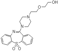 CAS 登录号：329216-65-1, 2-[2-[4-(5,5-二氧代二苯并[b,f][1,4]硫氮杂卓-11-基)-1-哌嗪基]乙氧基]乙醇