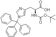 structure of CAS# 32926-43-5, N-Boc-N'-trityl-L-histidine