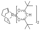 CAS # 329735-79-7, Bis(2,2,6,6-tetramethyl-3,5-heptanedionato)(1,5-cyclooctadiene)ruthenium(II)