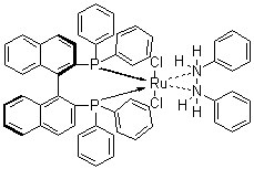 CAS # 329736-05-2, Dichloro[(S)-(-)-2,2'-bis(diphenylphosphino)-1,1'-binaphthyl][(1S,2S)-(-)-1,2-diphenylethylenediamine]ruthenium(II)