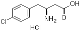structure of CAS# 331763-58-7, (S)-3-Amino-4-(4-chlorophenyl)butyric acid hydrochloride