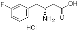 structure of CAS# 331763-65-6, (R)-3-Amino-4-(3-fluorophenyl)butyric acid hydrochloride