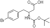 structure of CAS# 331763-75-8, N-叔丁氧羰基-(R)-3-氨基-4-(4-溴苯基)丁酸