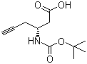 (3R)-3-[[(tert-Butoxy)carbonyl]amino]-5-hexynoic acid molecular structure (CAS 332064-91-2)