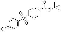 structure of CAS# 333954-88-4, 4-[(4-氯苯基)磺酰基]-1-哌啶甲酸叔丁酯