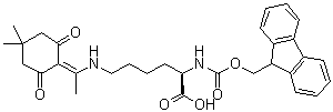 structure of CAS# 333973-51-6, N6-[1-(4,4-二甲基-2,6-二氧代环己基亚基)乙基]-N2-[芴甲氧羰基]-D-赖氨酸