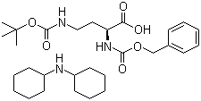 N-Cbz-N'-Boc-L-2,4-Diaminobutyric acid dicyclohexylamine salt molecular structure (CAS 3350-13-8)