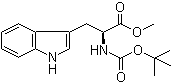 structure of CAS# 33900-28-6, N-[(1,1-Dimethylethoxy)carbonyl]-L-tryptophan methyl ester