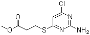 CAS # 339016-01-2, 3-[(2-Amino-6-chloro-4-pyrimidinyl)thio]propanoic acid methyl ester