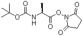structure of CAS# 3392-05-0, Boc-L-alanine N-succinimidyl ester
