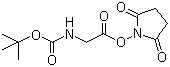 Boc-甘氨酸-N-羟基琥珀酰亚胺酯分子结构 (CAS 3392-07-2)