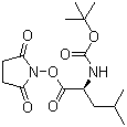 CAS # 3392-09-4, Boc-L-Leucine N-hydroxysuccinimide ester, N-tert-Butoxycarbonyl-L-leucine N-hydroxysuccinimide ester, Boc-Leu-Osu