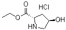 structure of CAS# 33996-30-4, (2S,4R)-4-羟基吡咯烷-2-甲酸乙酯盐酸盐
