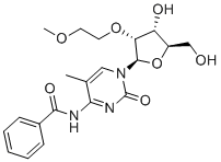 structure of CAS# 340162-93-8, N-苯甲酰基-2'-O-(2-甲氧基乙基)-5-甲基胞苷