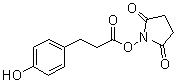 CAS # 34071-95-9, 4-Hydroxybenzenepropanoic acid 2,5-dioxo-1-pyrrolidinyl ester, N-Succinimidyl 3-(4-hydroxyphenyl)propionate, NSC 240876