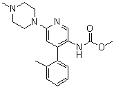 CAS # 342417-02-1, [4-(2-Methylphenyl)-6-(4-methyl-1-piperazinyl)-3-pyridinyl]carbamic acid methyl ester