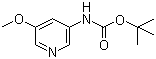 structure of CAS# 342603-10-5, 5-甲氧基吡啶-3-氨基甲酸叔丁酯