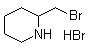 2-(Bromomethyl)piperidine hydrobromide molecular structure (CAS 3433-38-3)