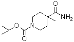 structure of CAS# 343788-67-0, 4-氨基甲酰基-4-甲基哌啶-1-羧酸叔丁酯