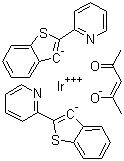 structure of CAS# 343978-79-0, Bis(2-(2'-benzothienyl)pyridinato-N,C3')(acetylacetonate)iridium