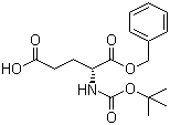 structure of CAS# 34404-30-3, N-叔丁氧羰基-D-谷氨酸 1-苄酯