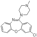 structure of CAS# 3454-96-4, 3-Chloro-11-(4-methyl-1-piperazinyl)dibenz[b,f][1,4]oxazepine