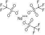 Neodymium(III) trifluoromethanesulfonate molecular structure (CAS 34622-08-7)