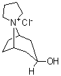 CAS # 3464-71-9, Trospium impurity C, (1alpha,3beta,5alpha)-3-Hydroxyspiro[8-azoniabicyclo[3.2.1]octane-8,1'-pyrrolidinium] chloride (1:1), 3alpha-Hydroxynortropane-8-spiro-1'-pyrrolidinium chloride