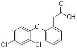 CAS # 34645-84-6, Fenclofenac, Flenac, R 67408, RX 67408, [o-(2,4-Dichlorophenoxy)phenyl]acetic acid