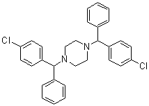 structure of CAS# 346451-15-8, 1,4-Bis[(4-chlorophenyl)phenylmethyl]piperazine