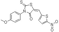 CAS # 346640-08-2, 3-(4-Methoxyphenyl)-5-[(5-nitro-2-thienyl)methylene]-2-thioxo-4-thiazolidinone
