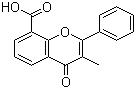 CAS # 3468-01-7, 3-Methylflavone-8-carboxylic acid, 8-Carboxy-3-methylflavone, 3-Methyl-4-oxo-2-phenyl-4H-1-benzopyran-8-carboxylic acid