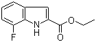 7-氟-1H-吲哚-2-甲酸乙酯分子结构 (CAS 348-31-2)
