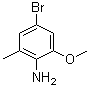 structure of CAS# 348169-39-1, 4-Bromo-2-methoxy-6-methylaniline