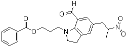 CAS 登录号：350797-55-6, 1-[3-(苯甲酰氧基)丙基]-2,3-二氢-5-(2-硝基丙基)-1H-吲哚-7-甲醛