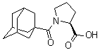 CAS # 35084-48-1, 1-(Tricyclo[3.3.1.13,7]dec-1-ylcarbonyl)-L-proline, (2S)-1-(Adamantane-1-carbonyl)pyrrolidine-2-carboxylic acid, N-Adamantane-1-carbonyl-L-proline