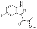 structure of CAS# 351457-14-2, 5-碘-N-甲氧基-N-甲基-1H-吲唑-3-甲酰胺