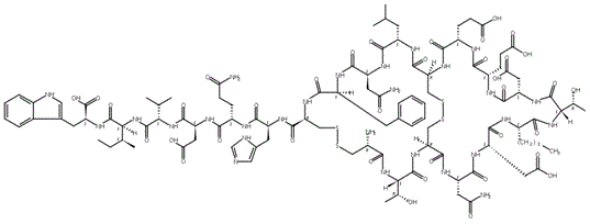 CAS 登录号：352283-69-3, L-半胱氨酰-L-苏氨酰-L-半胱氨酰-L-天冬氨酰胺酰-L-alpha-天冬氨酰-L-正亮氨酰-L-苏氨酰-L-alpha-天冬氨酰-L-alpha-谷氨酰-L-alpha-谷氨酰-L-半胱氨酰-L-亮氨酰-L-天冬氨酰胺酰-L-苯丙氨酰-L-半胱氨酰-L-组氨酰-L-谷氨酰胺酰-L-alpha-天冬氨酰-L-缬氨酰-L-异亮氨酰-L-色氨酸环(1→15),(3→11)-双(二硫醚)
