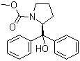 structure of CAS# 352535-68-3, Methyl (2S)-(-)-2-(hydroxydiphenylmethyl)-1-pyrrolidinecarboxylate