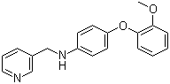 structure of CAS# 353235-63-9, N-[4-(2-甲氧基苯氧基)苯基]-3-吡啶甲胺