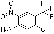 structure of CAS# 35375-74-7, 4-Amino-2-chloro-5-nitrobenzotrifluoride