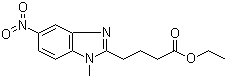 structure of CAS# 3543-72-4, 1-甲基-5-硝基-1H-苯并咪唑-2-丁酸乙酯