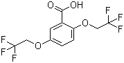 structure of CAS# 35480-52-5, 2,5-双(2,2,2-三氟乙氧基)苯甲酸