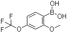 structure of CAS# 355836-10-1, 2-Methoxy-4-trifluoromethoxyphenylboronic acid